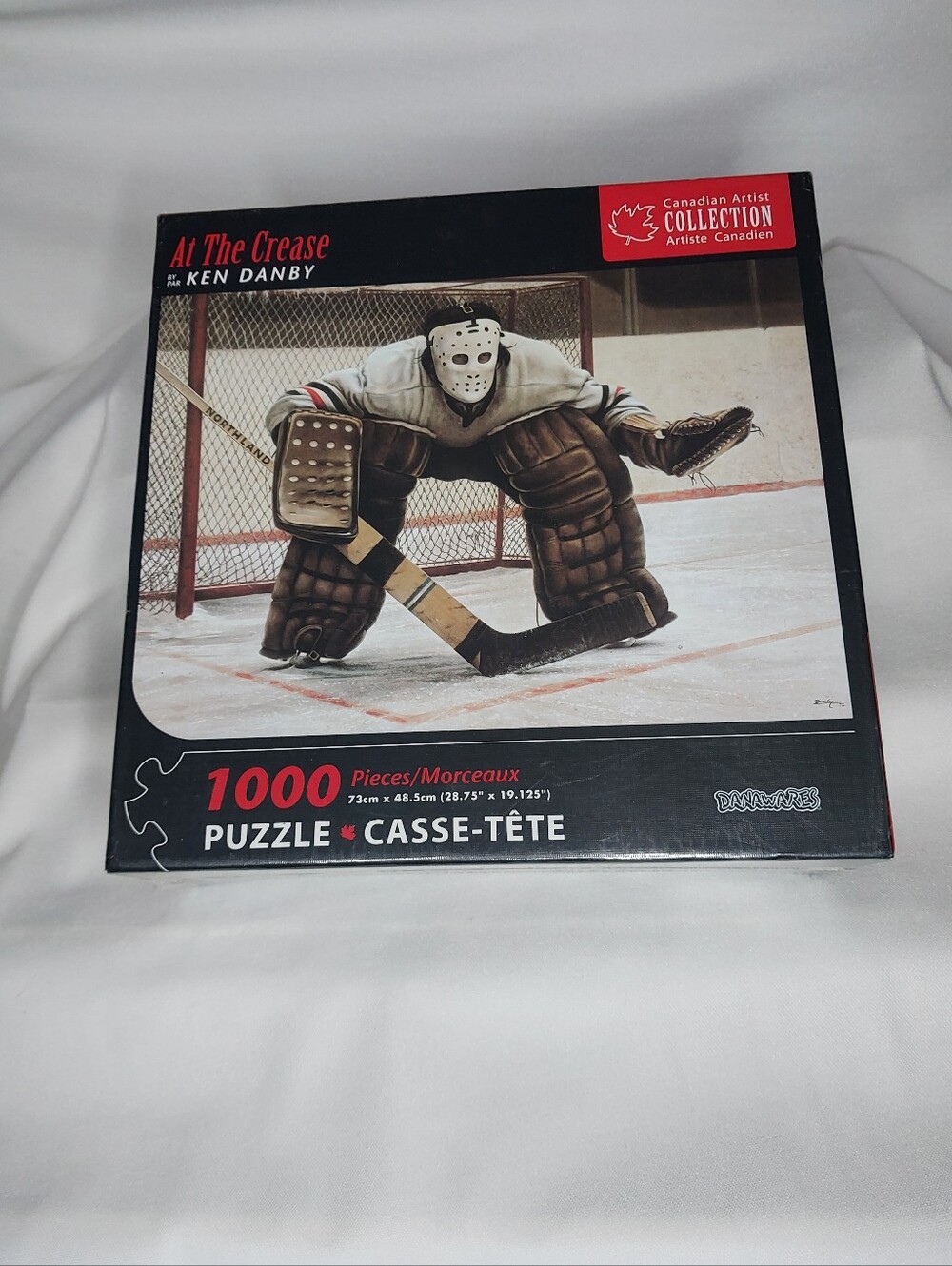 Vintage Nhl Jig Saw Puzzle "In The Crease"